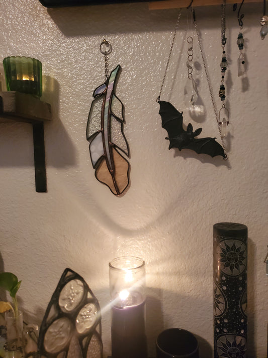 Light As A Feather Sun Catcher {aura peach}