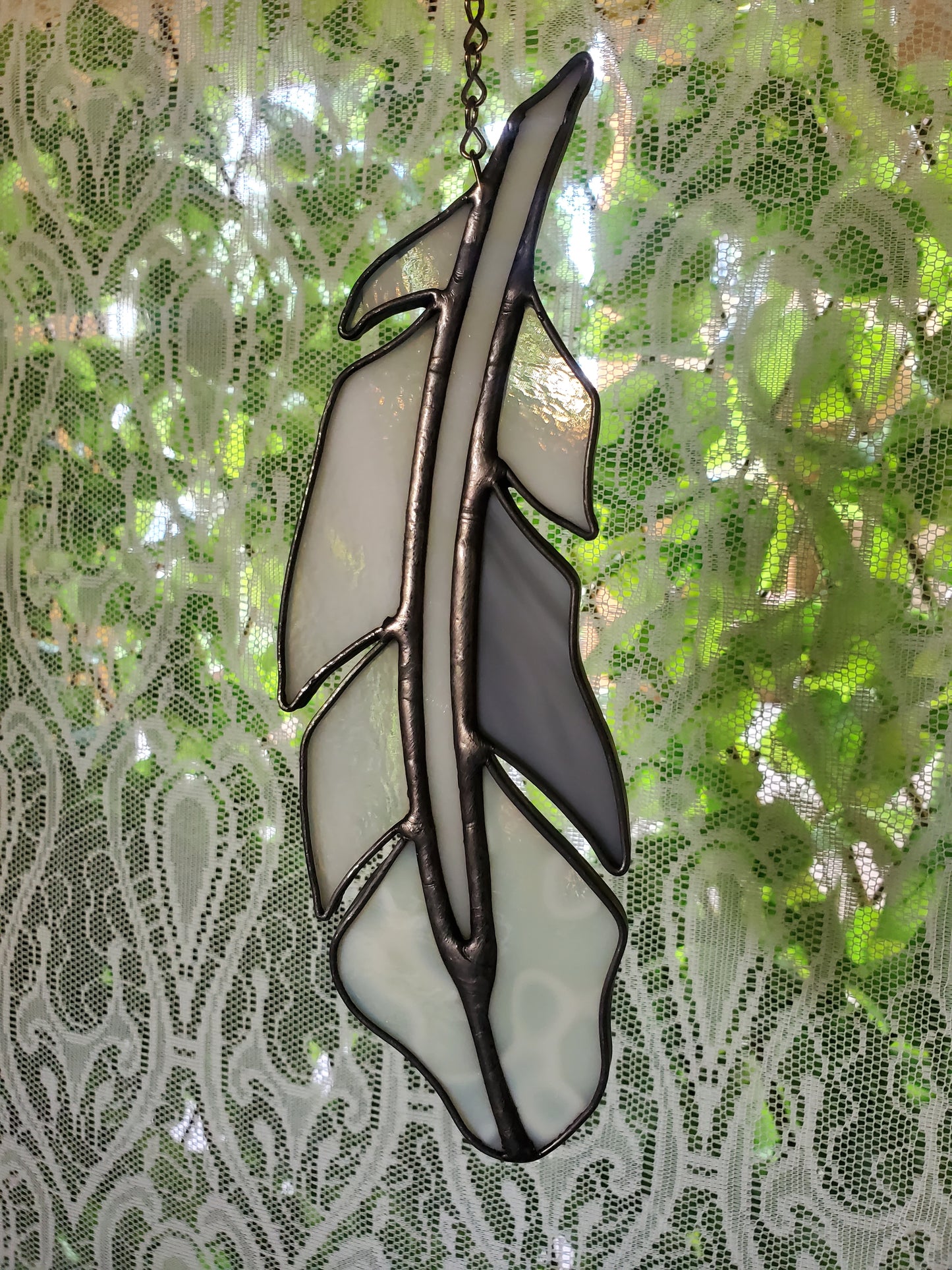 Light As A Feather Sun Catcher {molted grey}