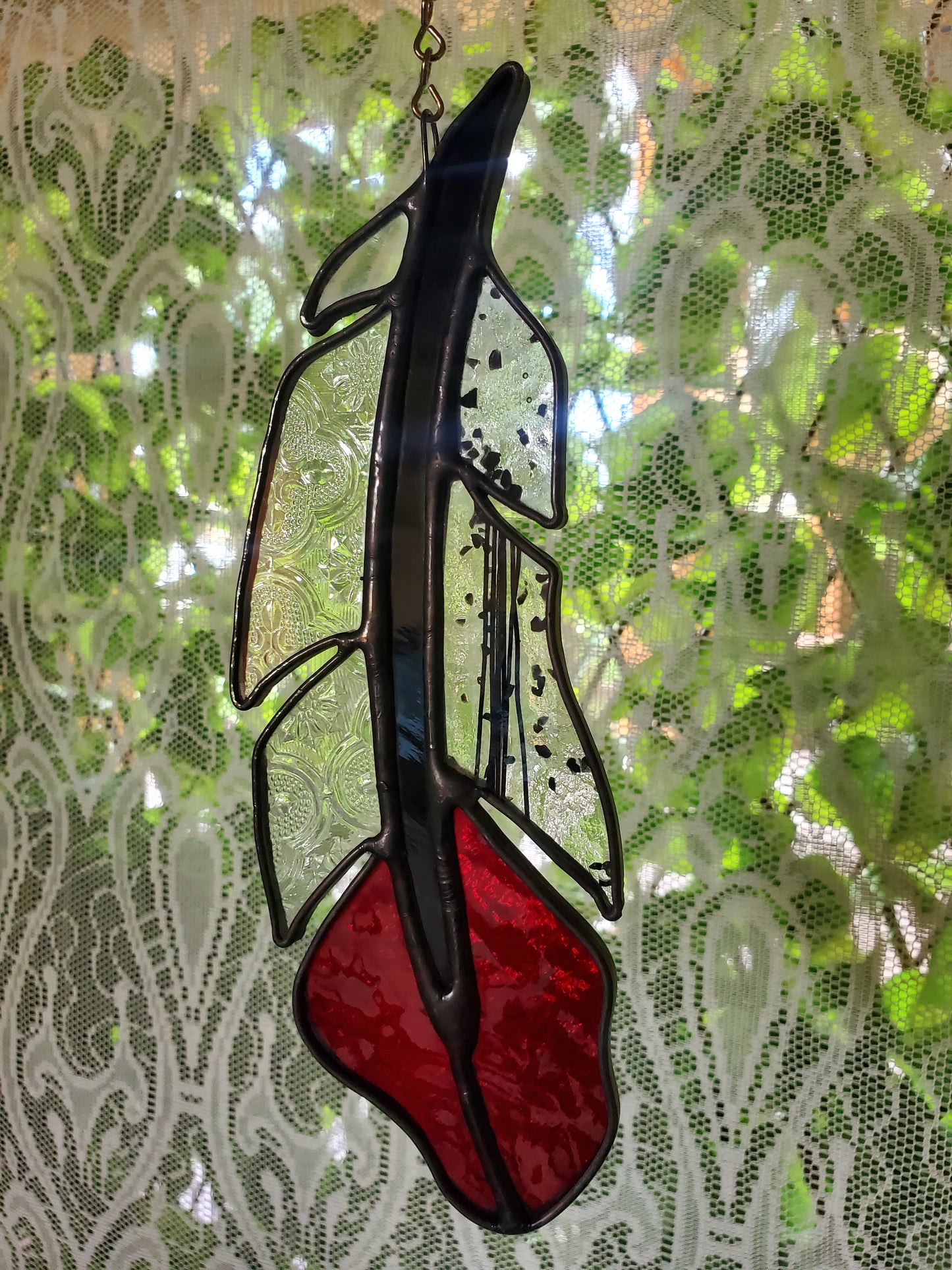 Light As A Feather Sun Catcher {Red}